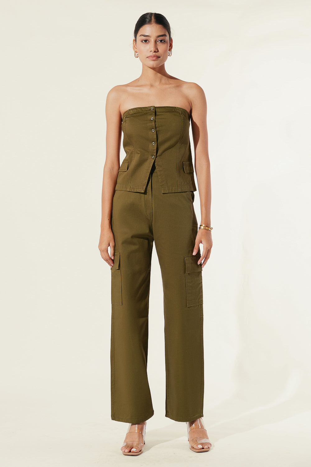 Moss Green Cargo Trouser