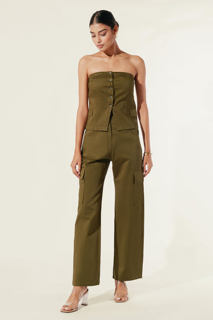 Moss Green Cargo Trouser