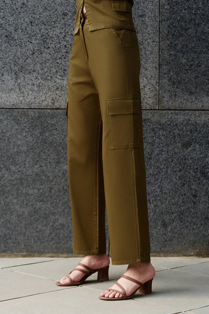 Moss Green Cargo Trouser